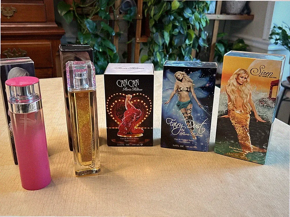 Lot of 5 Assorted Perfumes by Paris Hilton, 3.4 oz/100ml Perfume Spray