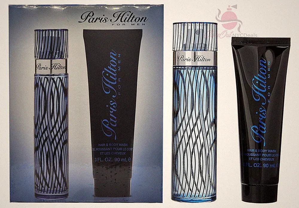 Paris Hilton 2 Pc Gift Set for Men-1.7 oz EDT Spray+3.0 oz Hair &Body Wash