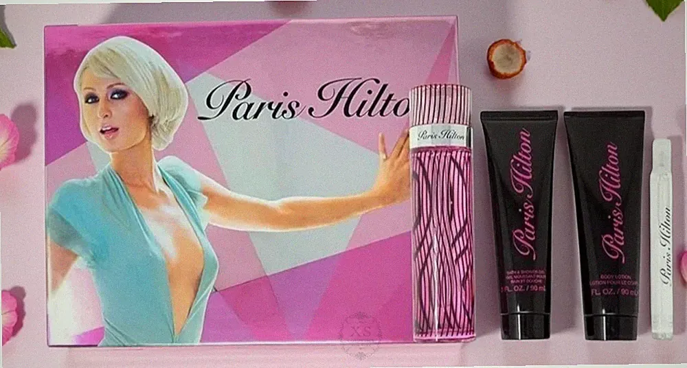 Paris Hilton 4 Pcs Set Eau De Parfum 3.4+ EDP 0.4 & Blotion & Shower Gel 3 oz