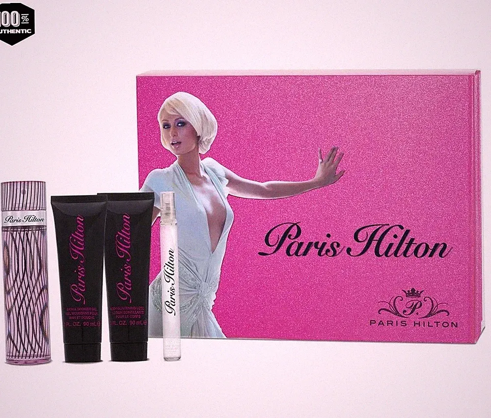 Paris Hilton by Paris Hilton 4pc-3.4 oz EDP Sp+3.0 oz B/L+Bath Shower Gel+Mini