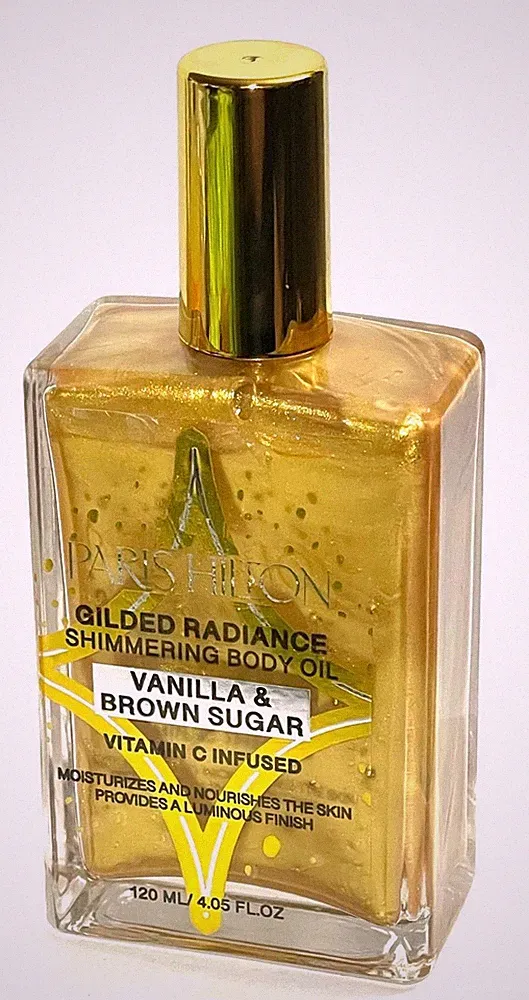 Paris Hilton Gilded Radiance Shimmering Body Oil Vanilla & Brown Sugar