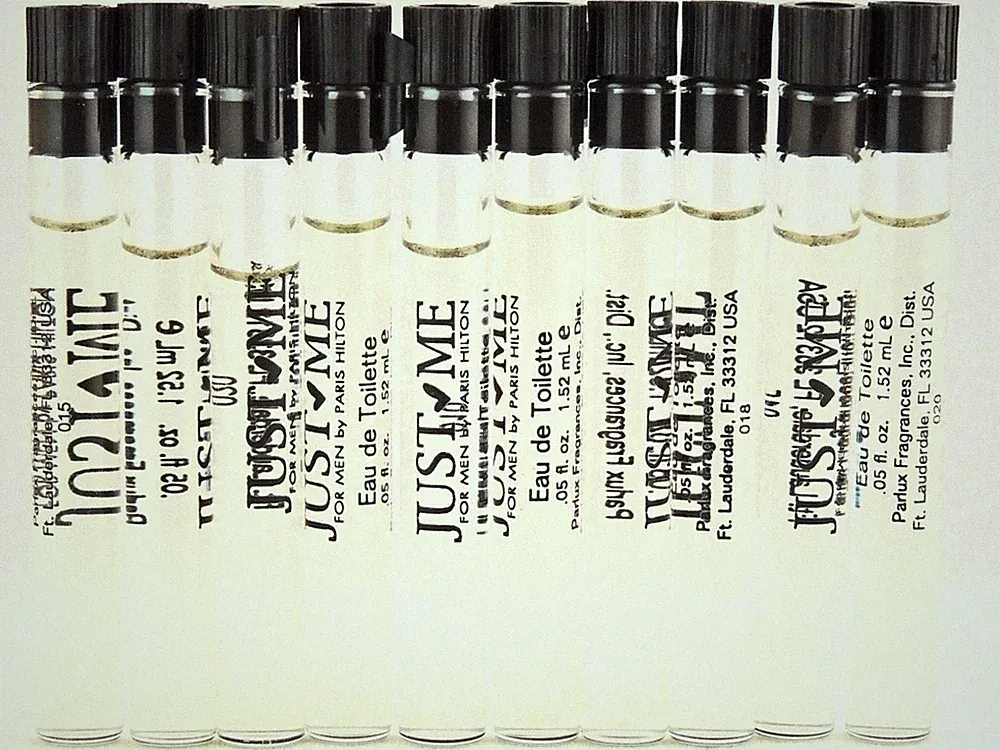 PARIS HILTON JUST ME EDT MEN 1.52ml .05fl oz x 10 COLOGNE SAMPLES VIAL LOT