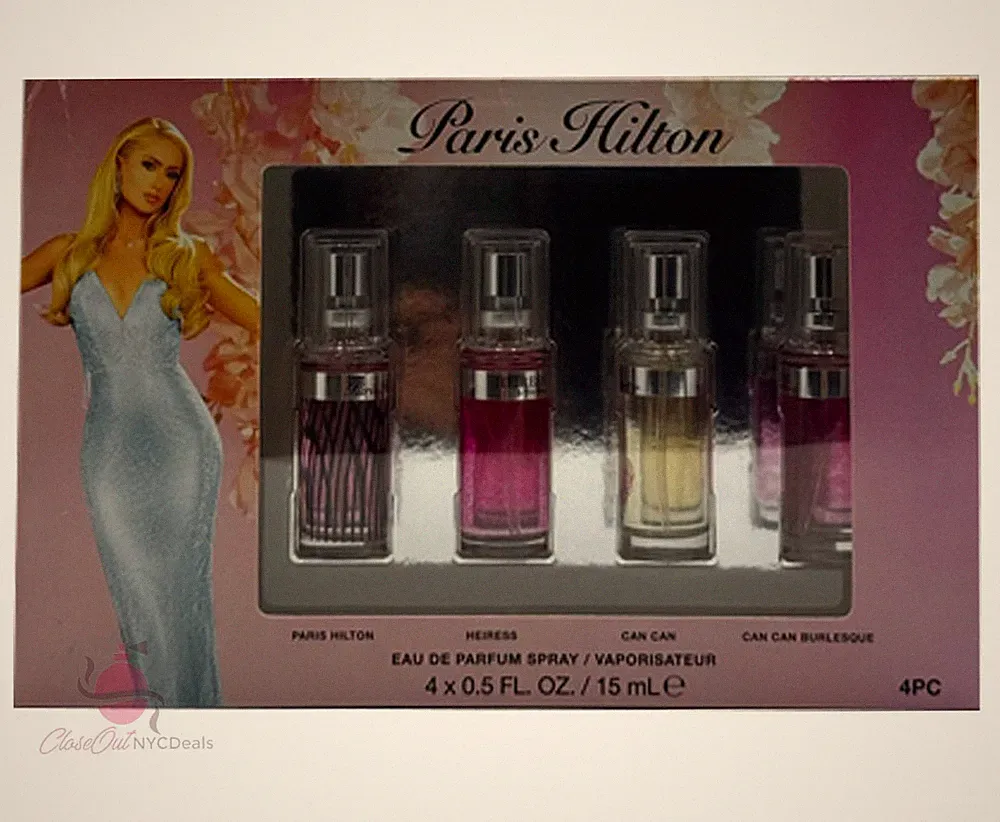 Paris Hilton Perfume 4 pc Set 0.5 EDP-Heiress+Can Can+Can Can Burlesque+More